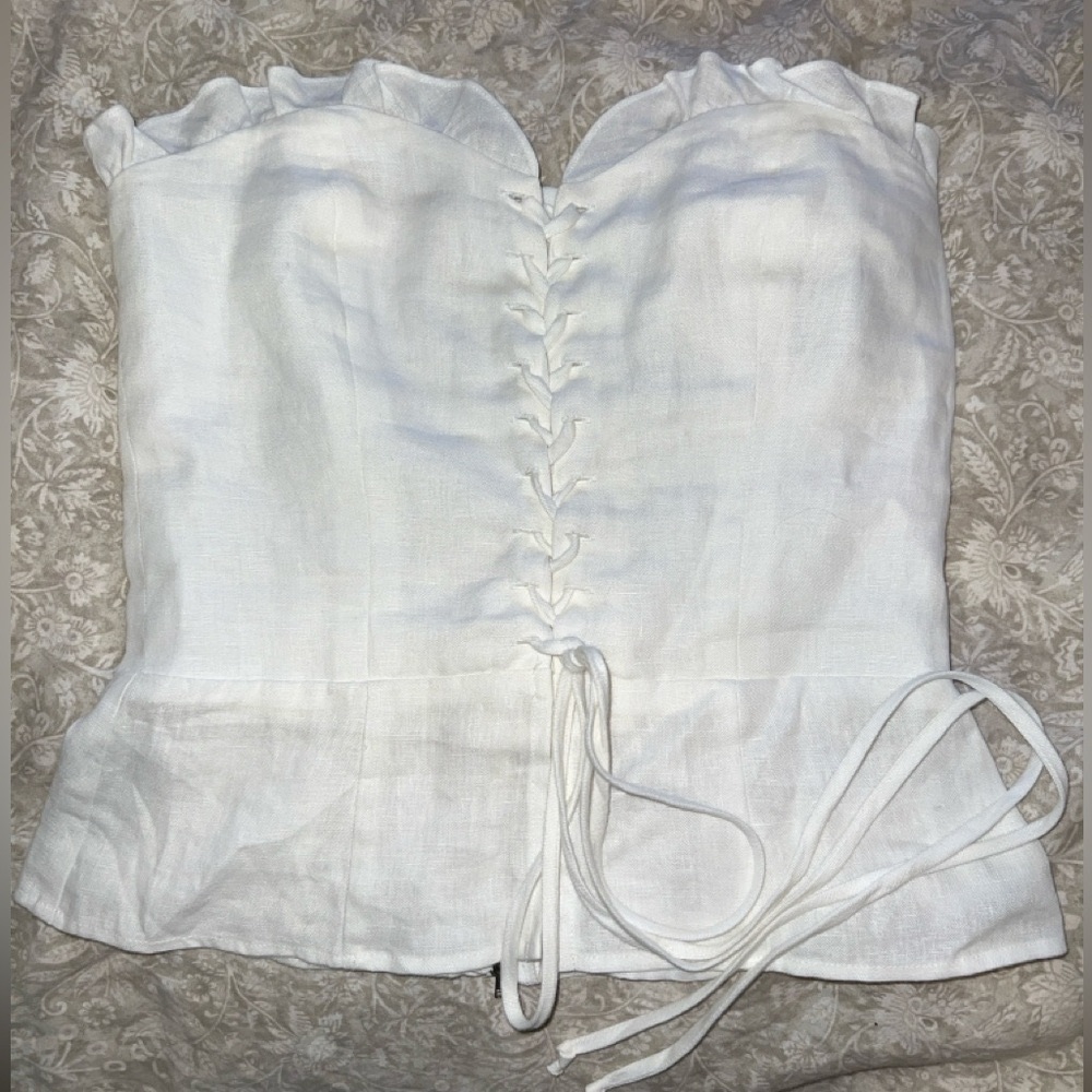 Reformation strapless top